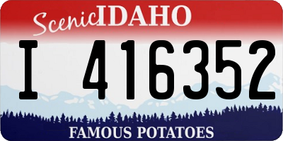 ID license plate I416352