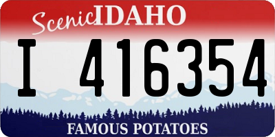 ID license plate I416354