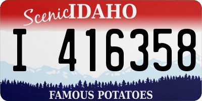 ID license plate I416358