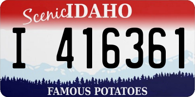ID license plate I416361