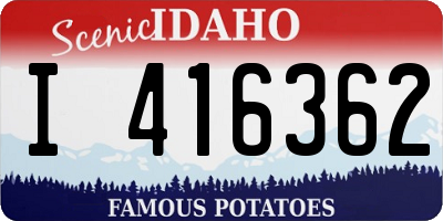 ID license plate I416362