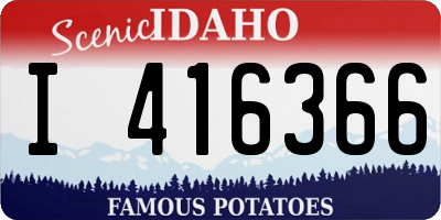 ID license plate I416366