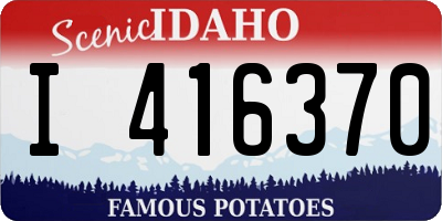 ID license plate I416370