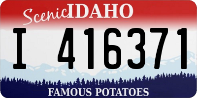 ID license plate I416371