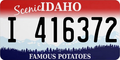 ID license plate I416372