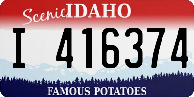 ID license plate I416374
