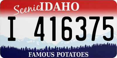 ID license plate I416375