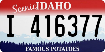 ID license plate I416377