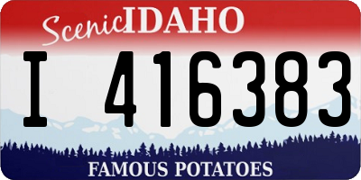 ID license plate I416383
