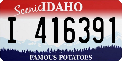 ID license plate I416391
