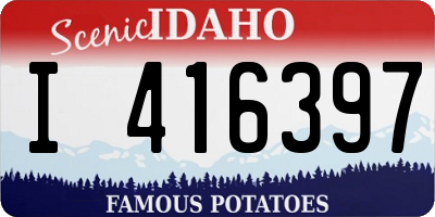 ID license plate I416397