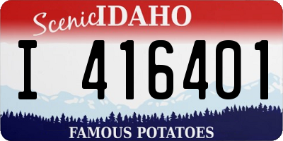 ID license plate I416401