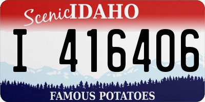 ID license plate I416406