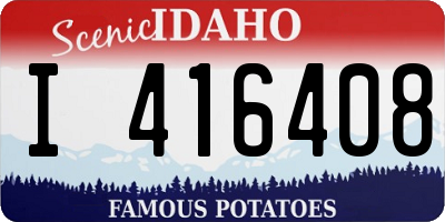 ID license plate I416408