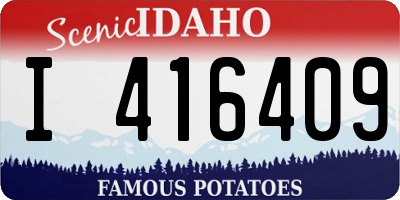 ID license plate I416409