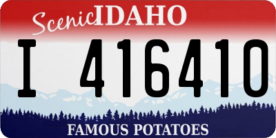 ID license plate I416410