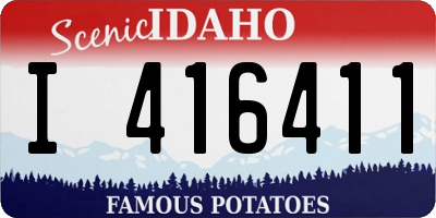 ID license plate I416411