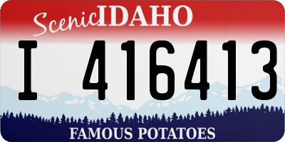ID license plate I416413