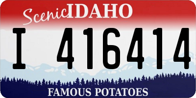 ID license plate I416414
