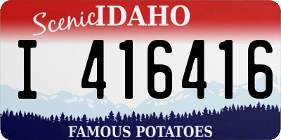 ID license plate I416416