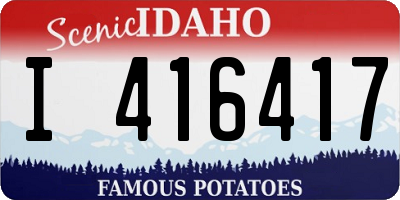 ID license plate I416417
