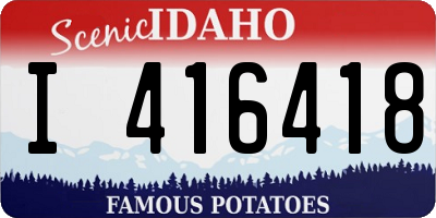 ID license plate I416418