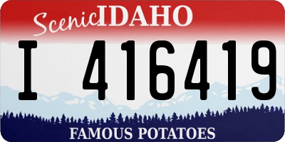 ID license plate I416419