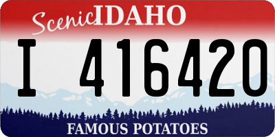 ID license plate I416420