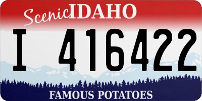 ID license plate I416422