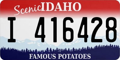 ID license plate I416428