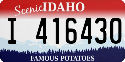 ID license plate I416430