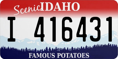 ID license plate I416431