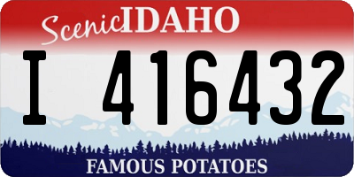 ID license plate I416432