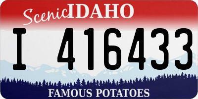 ID license plate I416433