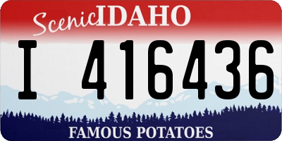ID license plate I416436