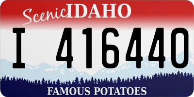 ID license plate I416440