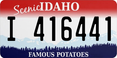 ID license plate I416441