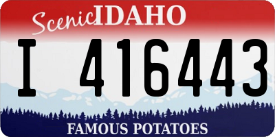 ID license plate I416443