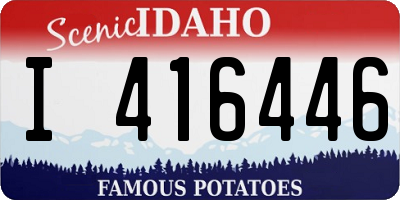 ID license plate I416446