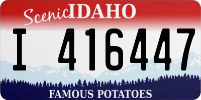 ID license plate I416447