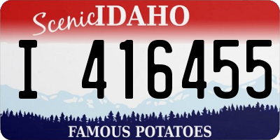 ID license plate I416455