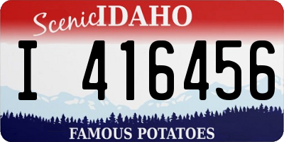 ID license plate I416456