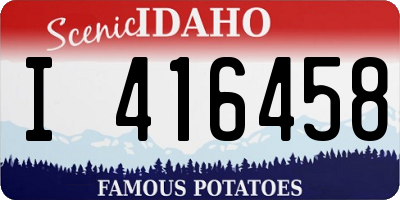 ID license plate I416458