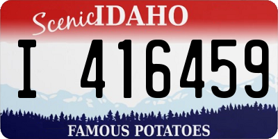 ID license plate I416459
