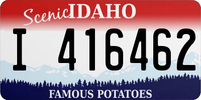 ID license plate I416462