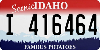 ID license plate I416464