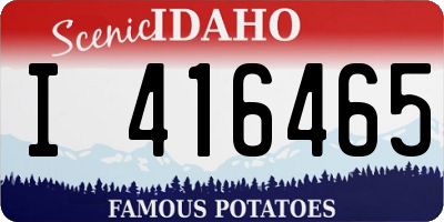 ID license plate I416465
