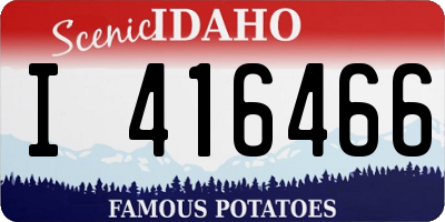 ID license plate I416466