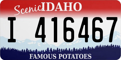ID license plate I416467