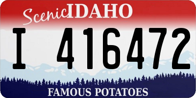 ID license plate I416472